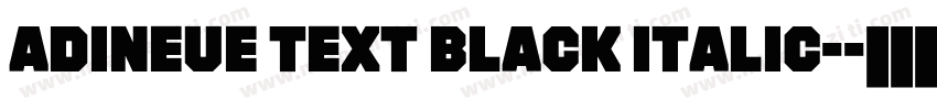 adineue TEXT Black Italic-字体转换